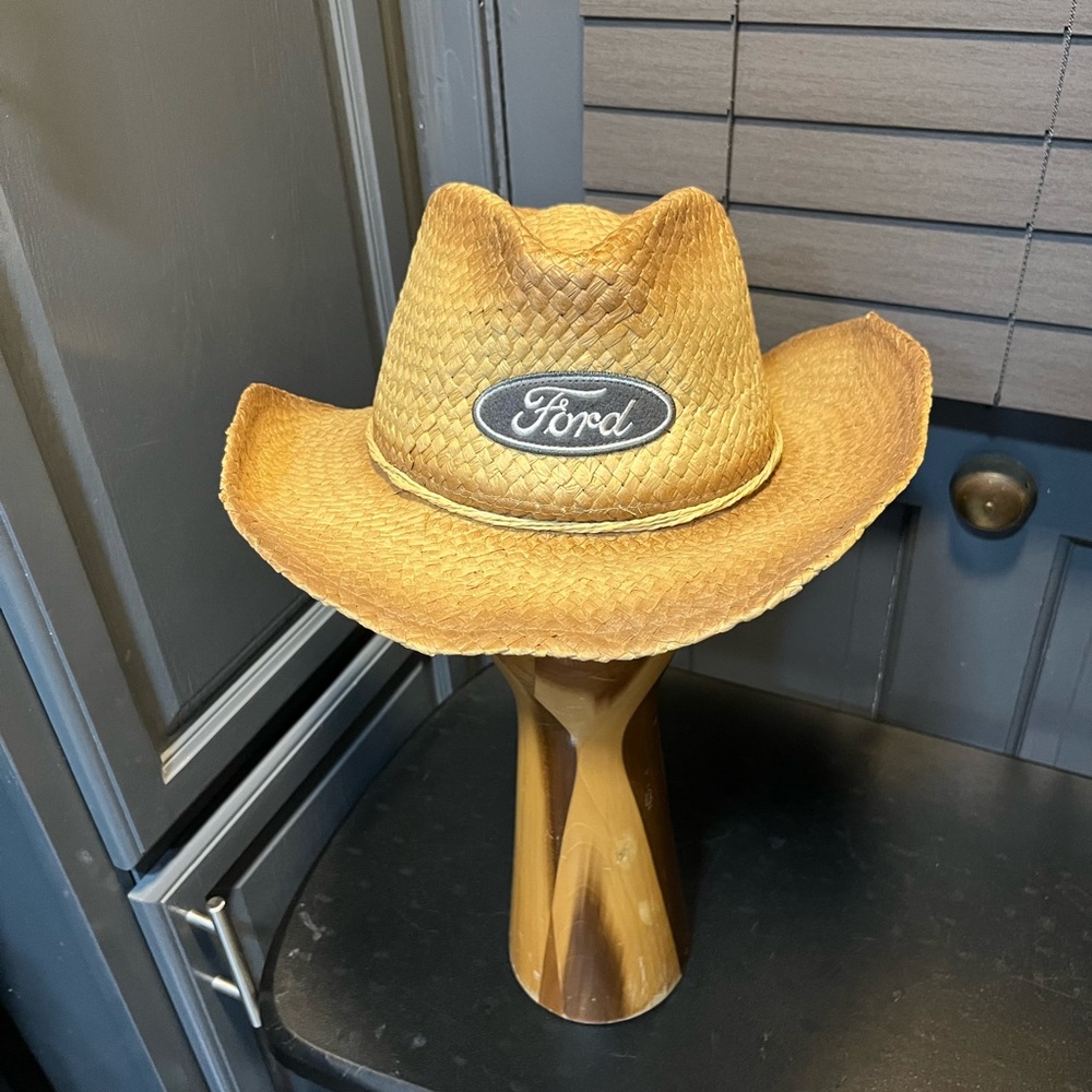 Ford Oval Straw Hat One Size.